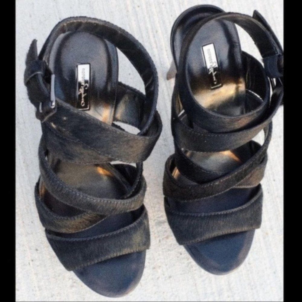 NEW REPORT SIGNATURE Size 7.5 6.5 Pony Hair Sandal - Picture 4 of 8